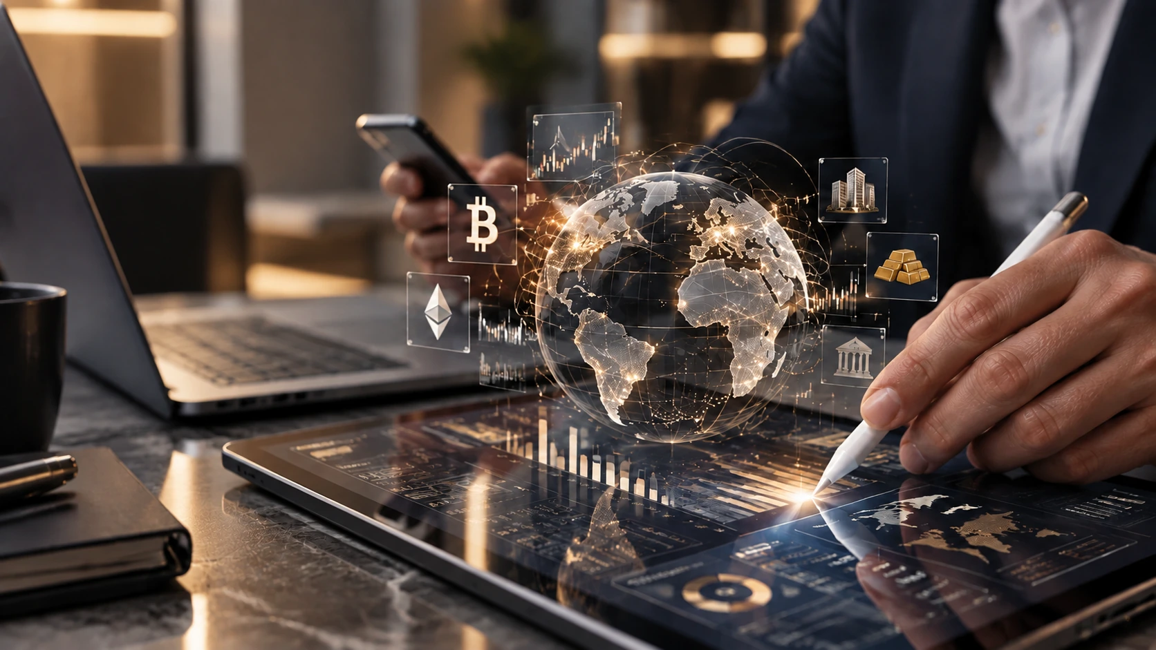 Traditional assets connected to digital markets